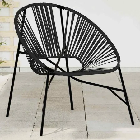 Silla de jardín con forma de huevo de ratán sintético negro de , Sillas de jardín - Ref: Foro24-4009287, Precio: 93,58 €, Des...