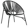 Silla de jardín con forma de huevo de ratán sintético negro de , Sillas de jardín - Ref: Foro24-4009287, Precio: 93,58 €, Des...