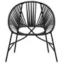 Silla de jardín con forma de huevo de ratán sintético negro de , Sillas de jardín - Ref: Foro24-4009287, Precio: 93,58 €, Des...