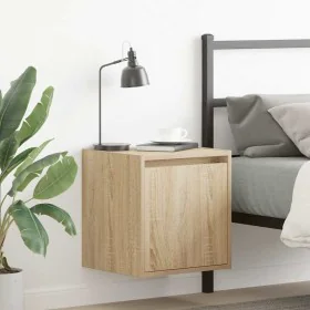 Mesilla de noche de pared roble Sonoma 38x34x40 cm de , Mesitas de noche - Ref: Foro24-861233, Precio: 37,51 €, Descuento: %
