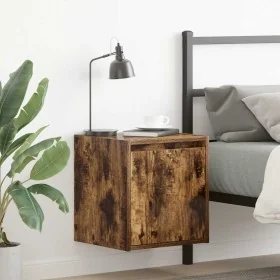 Mesillas de noche de pared 2 uds roble ahumado 38x34x40 cm de , Mesitas de noche - Ref: Foro24-861238, Precio: 63,51 €, Descu...
