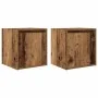 Mesillas de noche de pared 2 uds madera vieja 38x34x40 cm de , Mesitas de noche - Ref: Foro24-861244, Precio: 63,51 €, Descue...