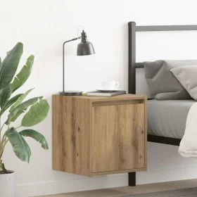 Mesitas de noche de pared 2 uds roble artisan 38x34x40 cm de , Mesitas de noche - Ref: Foro24-861246, Precio: 69,74 €, Descue...