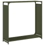Leñero verde oliva 90x28x90 cm Acero laminado en frío de , Bolsas y soportes de leña - Ref: Foro24-864218, Precio: 64,19 €, D...