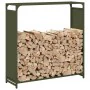 Leñero verde oliva 90x28x90 cm Acero laminado en frío de , Bolsas y soportes de leña - Ref: Foro24-864218, Precio: 64,19 €, D...