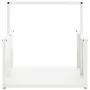 Leñero blanco 40x40x40 cm Acero laminado en frío de , Bolsas y soportes de leña - Ref: Foro24-864272, Precio: 40,49 €, Descue...
