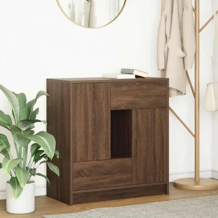Aparador con cajones y puertas roble marrón 70,5x34x74,5 cm de , Aparadores - Ref: Foro24-861847, Precio: 101,51 €, Descuento: %