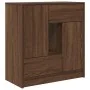 Aparador con cajones y puertas roble marrón 70,5x34x74,5 cm de , Aparadores - Ref: Foro24-861847, Precio: 101,51 €, Descuento: %