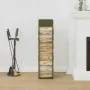Leñero verde oliva 25x25x100 cm Acero laminado en frío de , Bolsas y soportes de leña - Ref: Foro24-864270, Precio: 51,45 €, ...