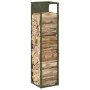 Leñero verde oliva 25x25x100 cm Acero laminado en frío de , Bolsas y soportes de leña - Ref: Foro24-864270, Precio: 51,45 €, ...