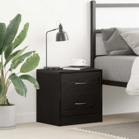 Mesilla de noche roble negro 40x30x40 cm madera de ingeniería de , Mesitas de noche - Ref: Foro24-862004, Precio: 51,21 €, De...