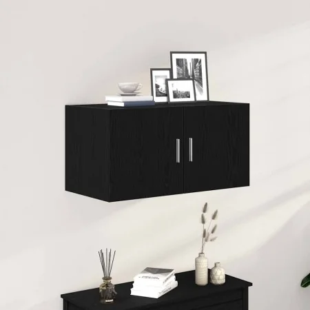 Armario de pared de madera ingeniería roble negro 80x39x40 cm de , Estantes y estanterías - Ref: Foro24-862012, Precio: 63,34...