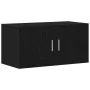 Armario de pared de madera ingeniería roble negro 80x39x40 cm de , Estantes y estanterías - Ref: Foro24-862012, Precio: 63,34...