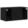 Armario de pared de madera ingeniería roble negro 80x39x40 cm de , Estantes y estanterías - Ref: Foro24-862012, Precio: 63,34...