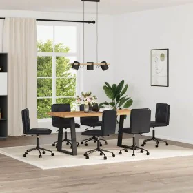 Sillas de comedor 6 unidades cuero sintético negro by , dining chairs - Ref: Foro24-3315716, Price: 343,37 €, Discount: %