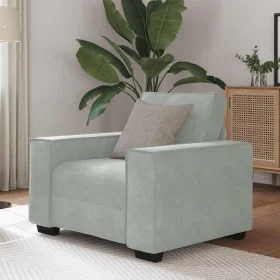 Sillón sofá gris claro 60 cm terciopelo de , Sofás - Ref: Foro24-4105000, Precio: 159,76 €, Descuento: %