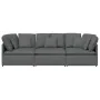 Sofá modular con cojines de tela gris oscuro de , Sofás - Ref: Foro24-3321268, Precio: 599,51 €, Descuento: %