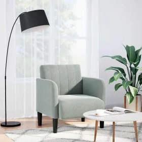 Sillón con reposabrazos Terciopelo Gris Claro 54 cm de , Sillones - Ref: Foro24-4100578, Precio: 111,89 €, Descuento: %
