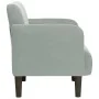 Sillón con reposabrazos Terciopelo Gris Claro 54 cm de , Sillones - Ref: Foro24-4100578, Precio: 111,89 €, Descuento: %