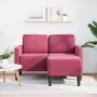 Sofá de 2 plazas con chaise longue en forma L rojo vino 125 cm de , Sofás - Ref: Foro24-4107072, Precio: 213,32 €, Descuento: %