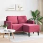 Sofá de 2 plazas con chaise longue en forma L rojo vino 125 cm de , Sofás - Ref: Foro24-4107072, Precio: 213,32 €, Descuento: %