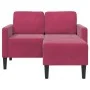 Sofá de 2 plazas con chaise longue en forma L rojo vino 125 cm de , Sofás - Ref: Foro24-4107072, Precio: 213,32 €, Descuento: %