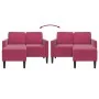 Sofá de 2 plazas con chaise longue en forma L rojo vino 125 cm de , Sofás - Ref: Foro24-4107072, Precio: 213,32 €, Descuento: %
