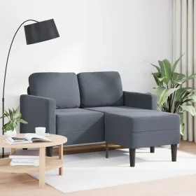 Zweiplätziges Sofa mit dunkelgrauem L-förmigem Chaiselongue, 125 cm. von , Sofas - Ref: Foro24-4107070, Preis: 278,83 €, Raba...