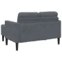 Sofá de 2 plazas con chaise longue en forma L gris oscuro 125cm de , Sofás - Ref: Foro24-4107070, Precio: 278,83 €, Descuento: %