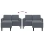 Sofá de 2 plazas con chaise longue en forma L gris oscuro 125cm de , Sofás - Ref: Foro24-4107070, Precio: 278,83 €, Descuento: %