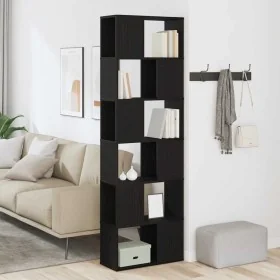 Librería/Biblioteca biombo roble negro 60x24x186 cm de , Librerías y estanterías - Ref: Foro24-862078, Precio: 89,18 €, Descu...