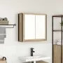 Mueble de baño de pared con espejo roble Sonoma 60x21x60 cm de , Tocadores de baño - Ref: Foro24-861898, Precio: 65,64 €, Des...