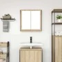 Mueble de baño de pared con espejo roble Sonoma 60x21x60 cm de , Tocadores de baño - Ref: Foro24-861898, Precio: 65,64 €, Des...