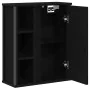 Mueble de baño de pared con espejo roble negro 50x21x60 cm de , Tocadores de baño - Ref: Foro24-861902, Precio: 65,32 €, Desc...