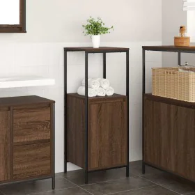Mueble de baño con estantes roble marrón 36x35x95 cm de , Tocadores de baño - Ref: Foro24-861916, Precio: 51,81 €, Descuento: %