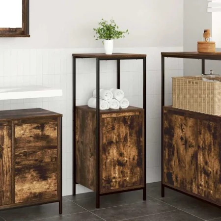 Mueble de baño con estantes roble ahumado 36x35x95 cm de , Tocadores de baño - Ref: Foro24-861914, Precio: 50,42 €, Descuento: %