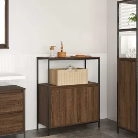 Mueble de baño con estantes roble marrón 76,5x35x95 cm de , Tocadores de baño - Ref: Foro24-861921, Precio: 78,01 €, Descuent...