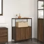 Mueble de baño con estantes roble marrón 76,5x35x95 cm de , Tocadores de baño - Ref: Foro24-861921, Precio: 78,01 €, Descuent...