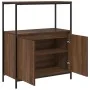 Mueble de baño con estantes roble marrón 76,5x35x95 cm de , Tocadores de baño - Ref: Foro24-861921, Precio: 78,01 €, Descuent...