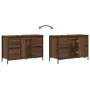Mueble de lavabo con cajones roble marrón 90x34,5x60 cm de , Tocadores de baño - Ref: Foro24-861891, Precio: 98,77 €, Descuen...