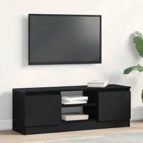 Mueble de TV de madera de roble negro 102x30x36 cm de , Muebles TV - Ref: Foro24-862433, Precio: 73,71 €, Descuento: %
