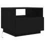 Black oak coffee table with LED lights 50x49x40 cm by , Coffee table - Ref: Foro24-862253, Price: 78,13 €, Discount: %