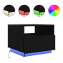 Black oak coffee table with LED lights 50x49x40 cm by , Coffee table - Ref: Foro24-862253, Price: 78,13 €, Discount: %