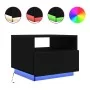 Mesa de centro con luces LED roble negro 50x49x40 cm de , Mesas de centro - Ref: Foro24-862253, Precio: 78,13 €, Descuento: %