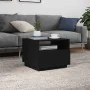 Black oak coffee table with LED lights 50x49x40 cm by , Coffee table - Ref: Foro24-862253, Price: 78,13 €, Discount: %