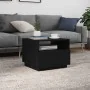 Mesa de centro con luces LED roble negro 50x49x40 cm de , Mesas de centro - Ref: Foro24-862253, Precio: 78,13 €, Descuento: %
