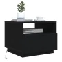 Black oak coffee table with LED lights 50x49x40 cm by , Coffee table - Ref: Foro24-862253, Price: 78,13 €, Discount: %