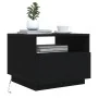 Mesa de centro con luces LED roble negro 50x49x40 cm de , Mesas de centro - Ref: Foro24-862253, Precio: 78,13 €, Descuento: %