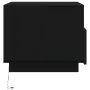 Black oak coffee table with LED lights 50x49x40 cm by , Coffee table - Ref: Foro24-862253, Price: 78,13 €, Discount: %