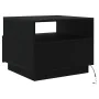 Black oak coffee table with LED lights 50x49x40 cm by , Coffee table - Ref: Foro24-862253, Price: 78,13 €, Discount: %
